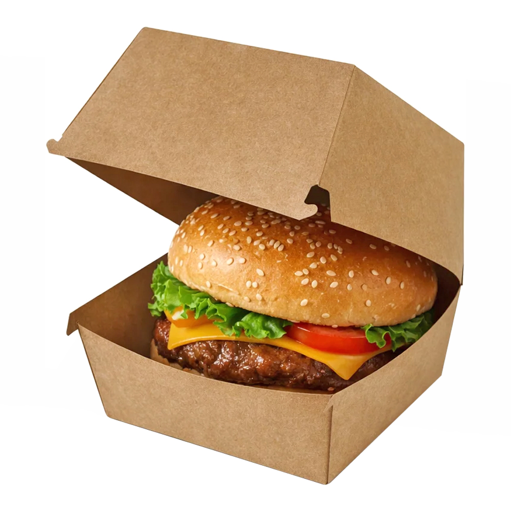 Коробка для гамбургера 113х113х112 крафт крафт ECO BURGER XL DoECO