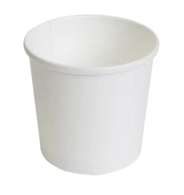 Круглый контейнер бумажный ROUND BOWL White 300 мл БЕЛЫЙ OSQ