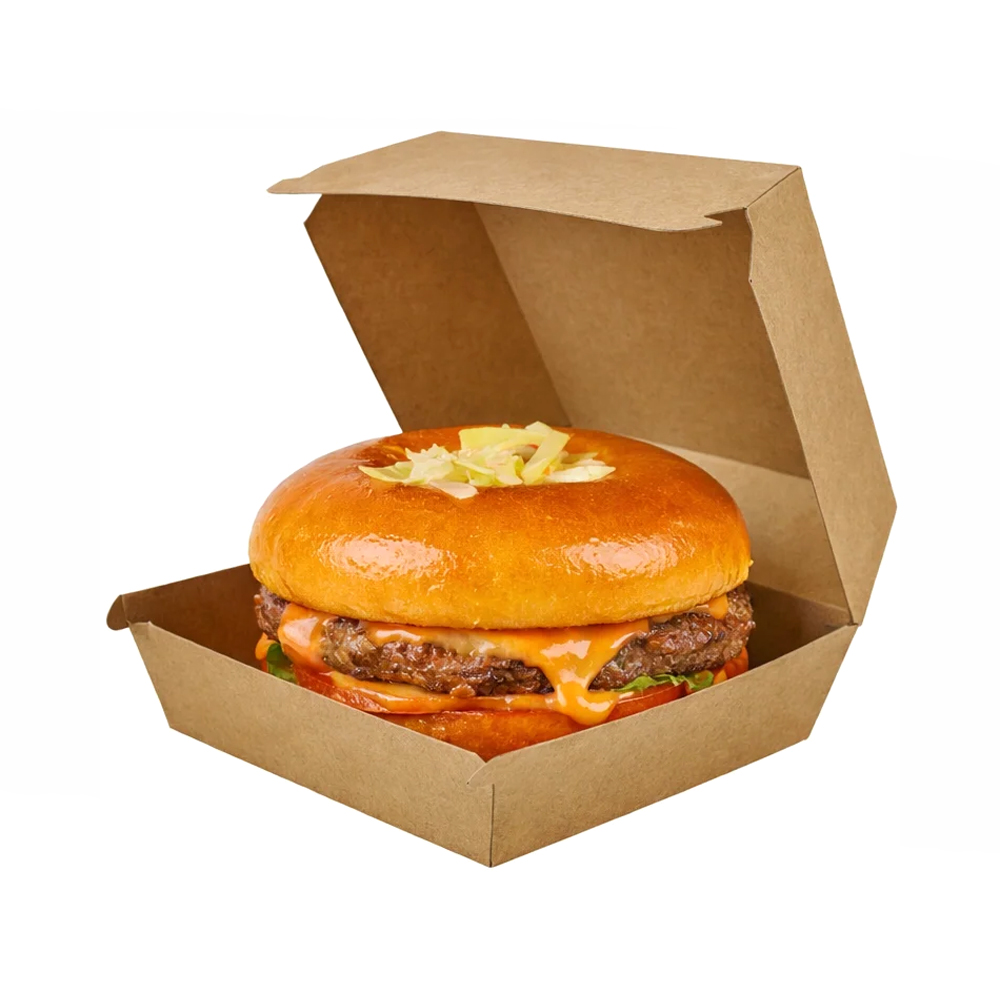Коробка для гамбургера 120х120х70 крафт ECO BURGER L DoECO НЕ ЗАКАЗЫВАТЬ