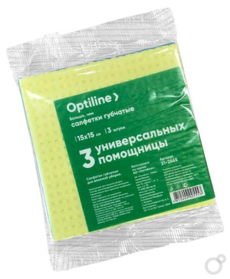  Салфетки губчатые Optiline  3 шт